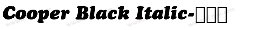 Cooper Black Italic字体转换